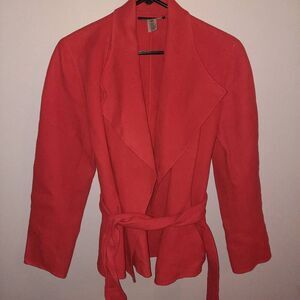 Womens Red Wool Pea Coat Size Medium